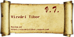 Vizvári Tibor névjegykártya